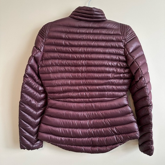 Dawn Levy quilted winter Down Feather  puffer jacket Women’s size Medium maroon - Picture 2 of 9